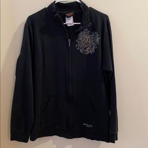 Harley-Davidson Size 1X Black Zip-Up Jacket